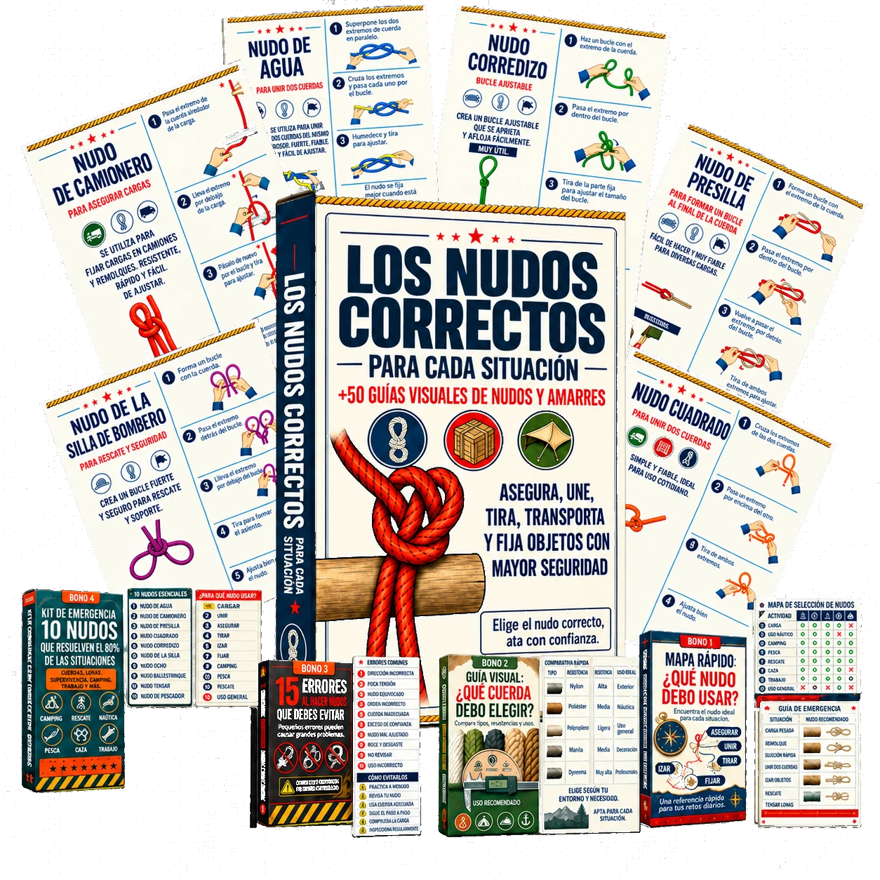 Mockup de la guía visual de nudos